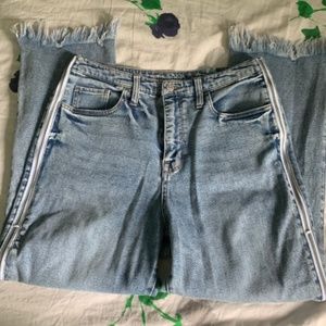 Wild Fable Zipper Jeans with Frayed Bottoms